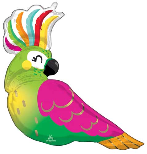 Tropical Parrot Foil Shape Balloon 30 in.