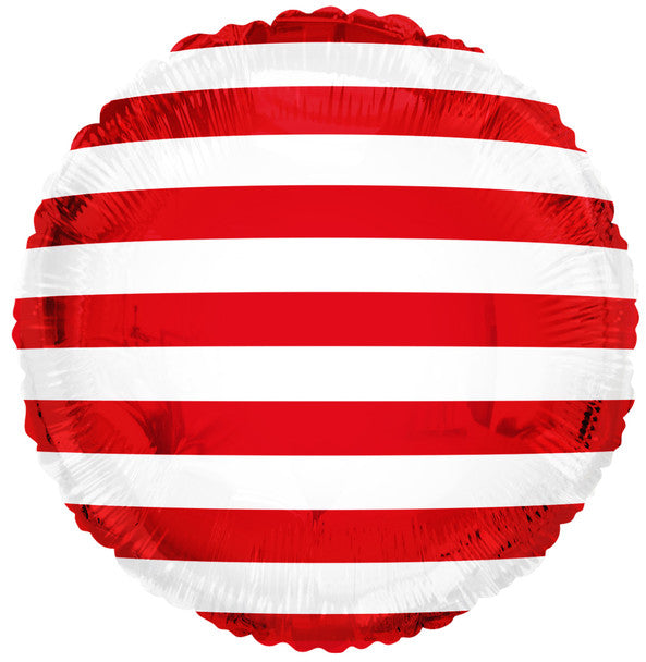 USA Stripes Round Foil Balloon 18 in.