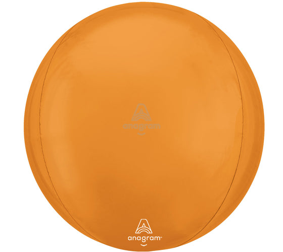 Vibrant Orange Orbz Foil Balloon 16 in.