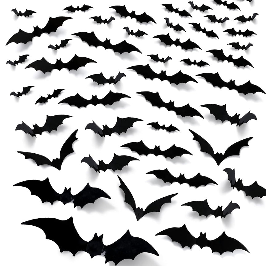 Black Bat Cutouts with Adhesives - 15 pcs.