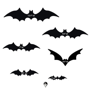 Black Bat Cutouts with Adhesives - 15 pcs.