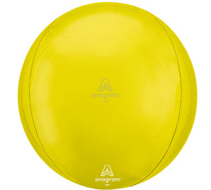 Globo de aluminio Orbz amarillo vibrante de 16 pulgadas 