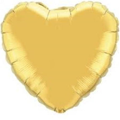 Globos de aluminio con forma de corazón sólido - 4 pulgadas (paquete de 5) dorados