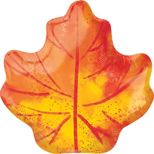 Fall Maple Leaf Foil Balloon - 21 in.