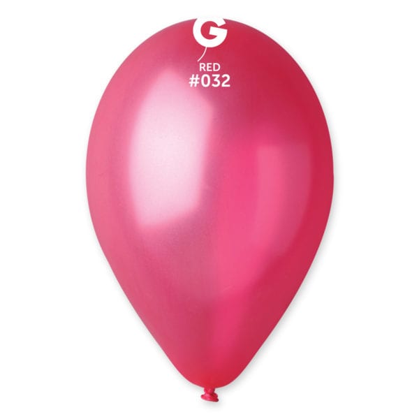 Metallic Balloon Red #032 - 12 in.