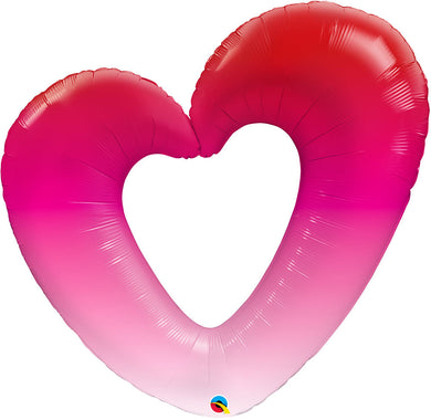 Pink Ombre Heart Foil Balloon - 42 in.