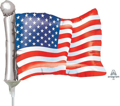 American Flag Foil Balloon 14 in.