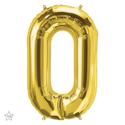 Gold Foil Number Balloons (0 to 9) - 16 in.