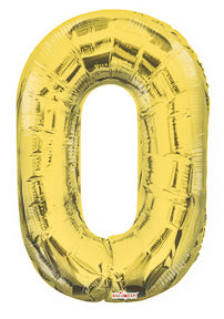 Gold Foil Number Balloons (0 to 9) - 14 in.