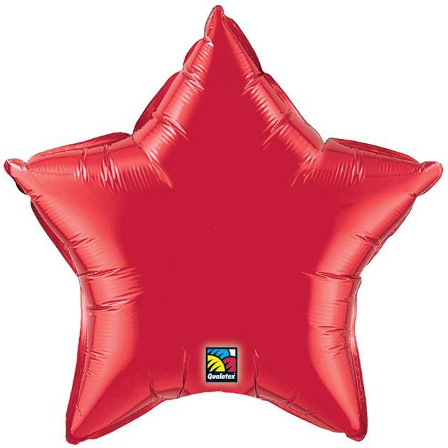 Globos de aluminio con forma de estrella, 18 pulgadas, color rojo rubí