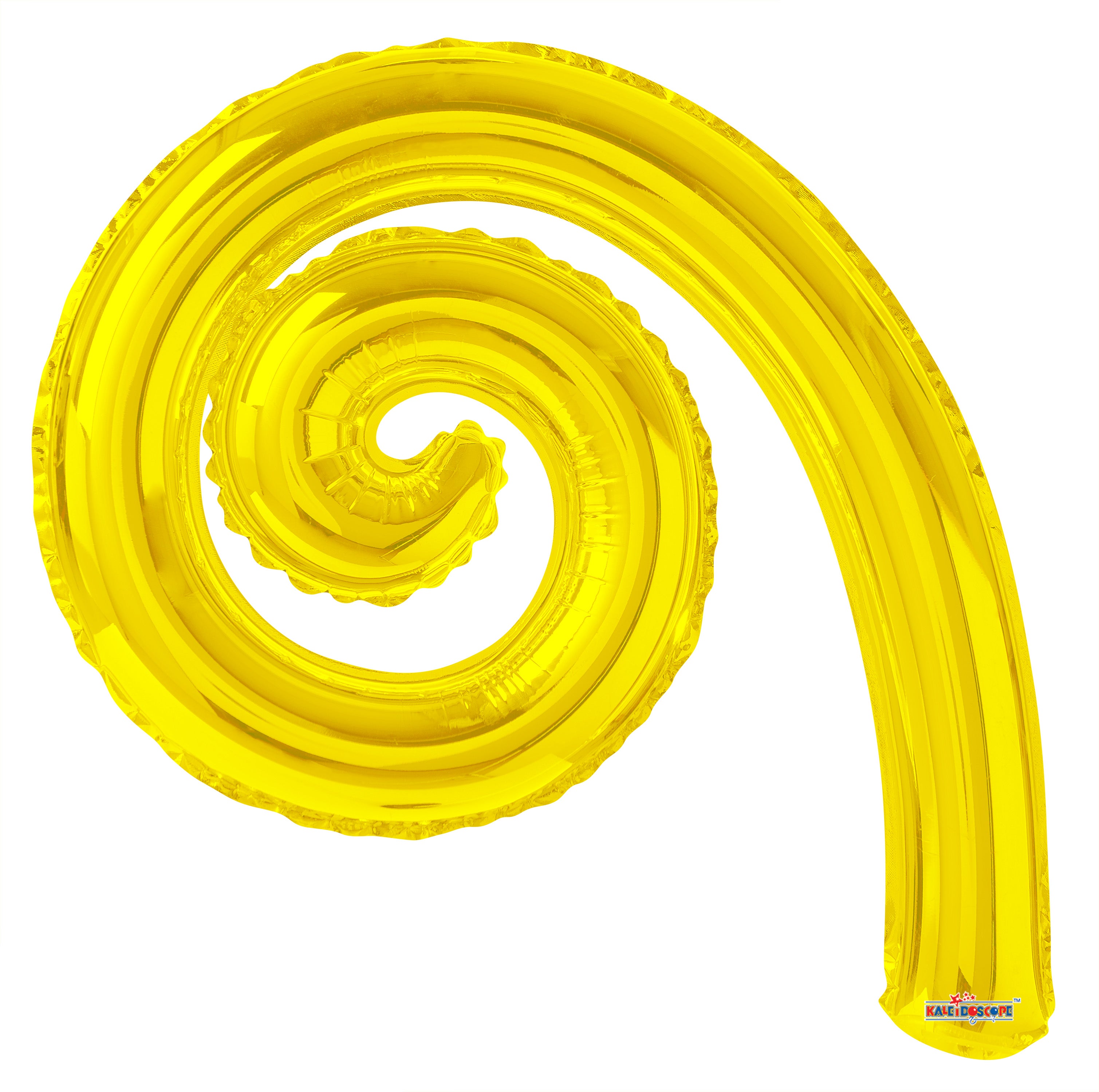 Globos de aluminio en espiral Kurly de 14 pulgadas (paquete de 3) Gellibean amarillo