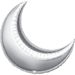 Crescent Moon Foil Balloon (Choose Size / Color)
