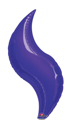 Globo curvo de aluminio, morado, 28 pulgadas (paquete de 3)