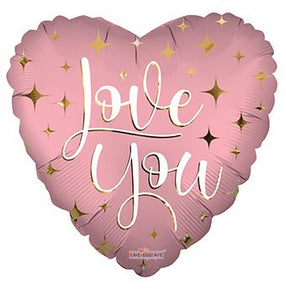 Love you Pink Foil Balloon 18 in.