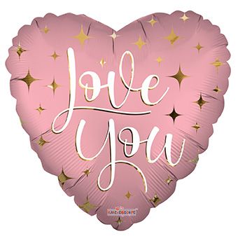 Love you Pink Foil Balloon 18 in.