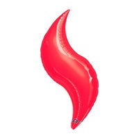 Curve Foil Balloon - Red 28 in. (3 pack)