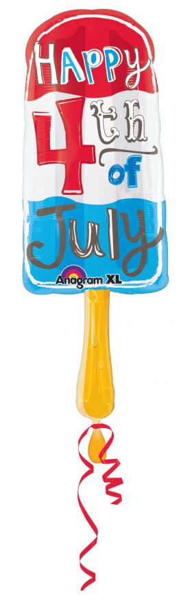 July 4th Popsicle Foil Balloon - 32 in.