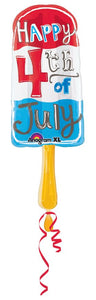 July 4th Popsicle Foil Balloon - 32 in.