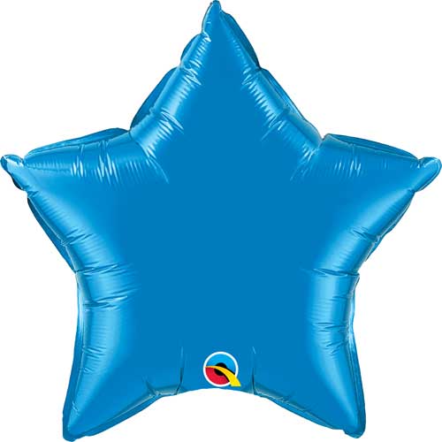 Globo de aluminio con forma de estrella sólida, 36 pulgadas, color azul zafiro