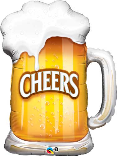 Beer Mug Cheers Shape Foil Balloon 35 in.