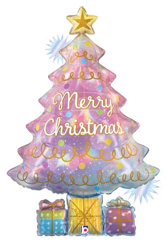 Opal Christmas Tree Shape Foil Balloon 32 in.