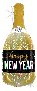 New Year Champagne Foil Balloon 36 in.