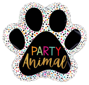 Party Animal Paw Shape Foil Balloon 31 in.