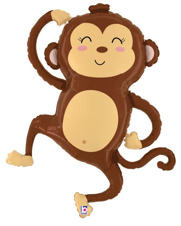 Happy Monkey Foil Balloon 33in.