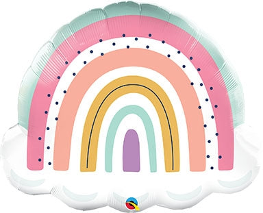 Pastel Boho Rainbow Foil Balloon 32 in.