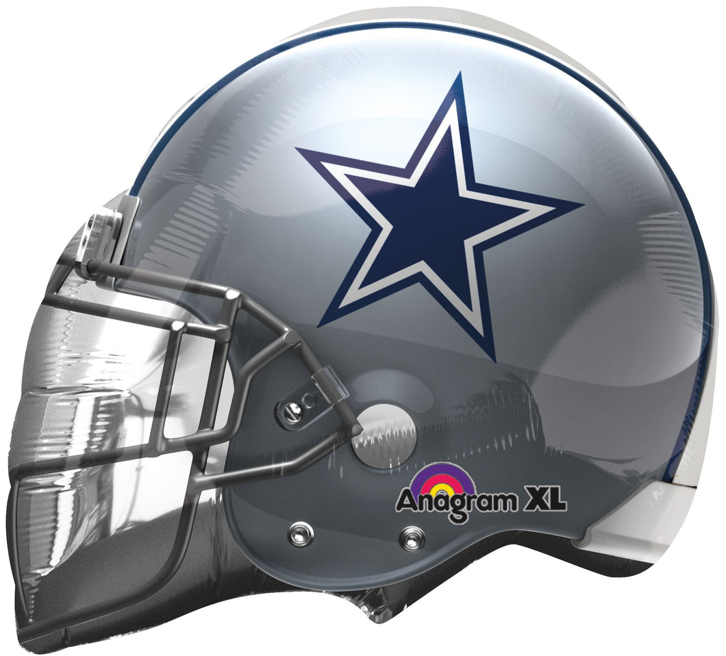 Globo de aluminio con forma de casco de los Dallas Cowboys, 21 pulgadas.