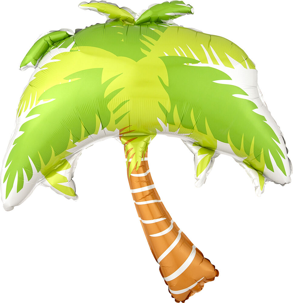 Summer Scene Palm Tree Foil Balloon 33 in.