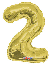 Load image into Gallery viewer, Gold Foil Number Balloons (0 to 9) - 14 in.