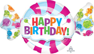 Happy Birthday Sweet Shop Foil Balloon 40 in.