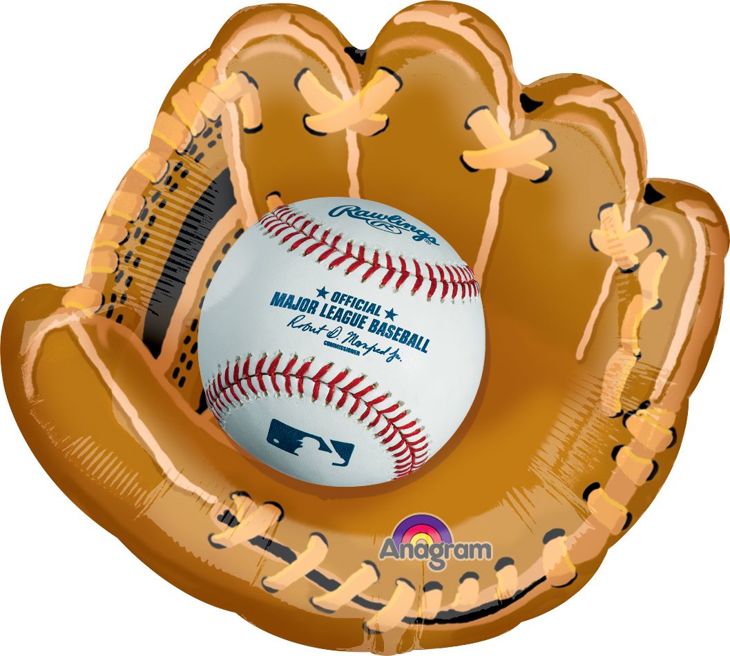 Major League Ball & Glove Foil Balloon 25 in.