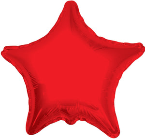 Star Shaped Foil Balloons - 4 in. (5 Pack) Red