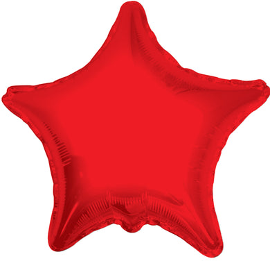 Globos de aluminio con forma de estrella, 9 pulgadas (paquete de 3), color rojo