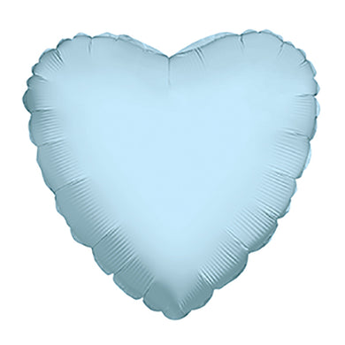 Solid Heart Foil Balloons - 9 in. (3 Pack) Baby Blue