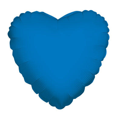 Solid Heart Foil Balloons - 9 in. (3 Pack) Royal Blue