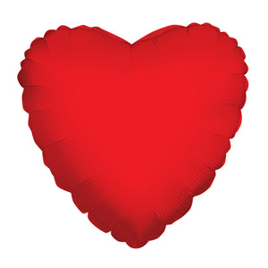 Solid Heart Foil Balloons - 9 in. (3 Pack) Red