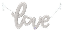 Load image into Gallery viewer, &quot;Love&quot; with heart Foil  (Choose Color) - 47 in.
