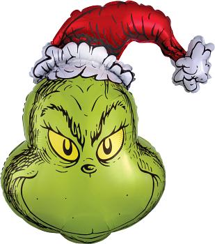 Grinch Foil Shape Balloon - 29 in.