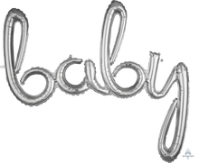 Load image into Gallery viewer, &quot;Baby&quot; Script Foil (Choose Color) - 39 in.
