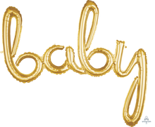 Load image into Gallery viewer, &quot;Baby&quot; Script Foil (Choose Color) - 39 in.