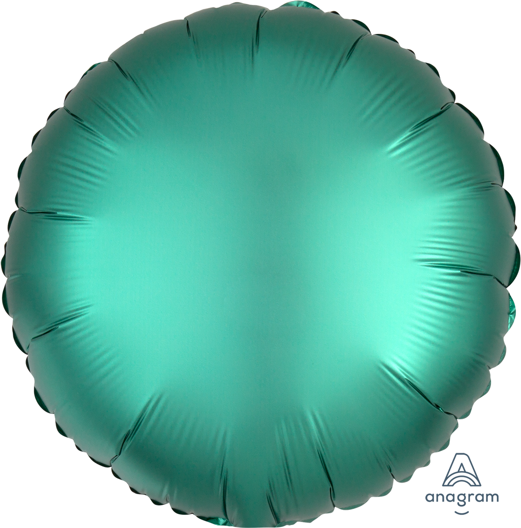 Round Solid Foil Balloon 18 in. - Satin Luxe Jade Green