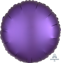 Globo redondo de aluminio sólido de 18 pulgadas - Satin Luxe Purple Royale