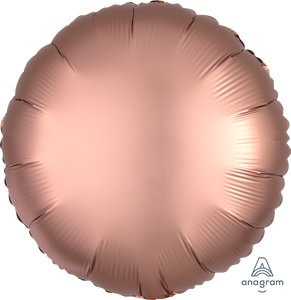 Round Solid Foil Balloon 18 in. - Satin Luxe Rose Copper