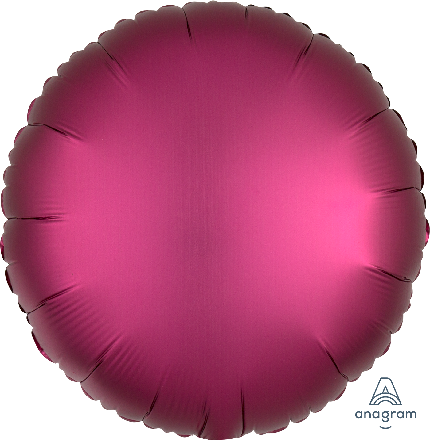 Round Solid Foil Balloon 18 in. -Satin Luxe Pomegranate