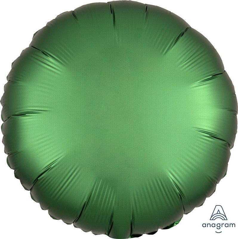 Round Solid Foil Balloon 18 in. - Satin Luxe Emerald