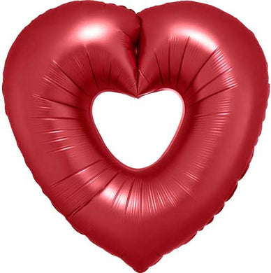 26 Open Heart Donut - Foil Mylar Balloon