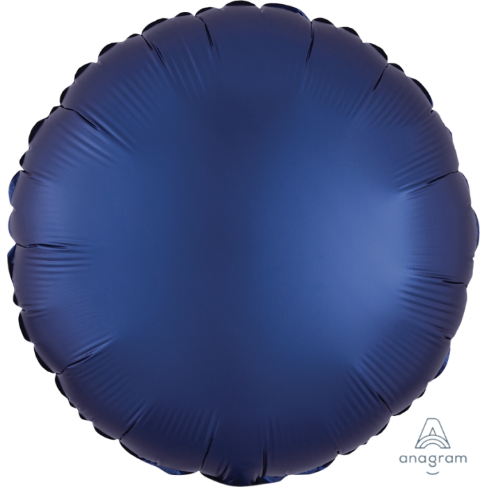 Globo redondo de aluminio sólido de 18 pulgadas - Azul marino satinado de lujo